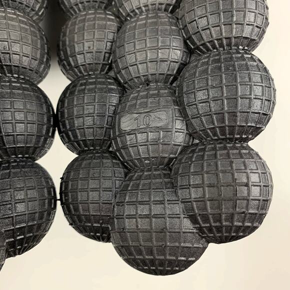 Massage Bubble Slides Black Slip On Sparkly Charms Flowers Butterfly Women's 10 - Picture 9 of 9